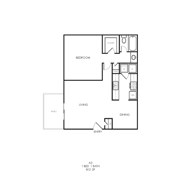 the floor plan for a two bedroom apartment at The  Bowie