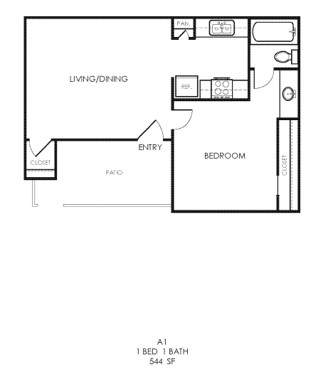 the floor plan for a two bedroom apartment at The  Bowie