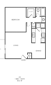 the floor plan for a two bedroom apartment at The  Bowie