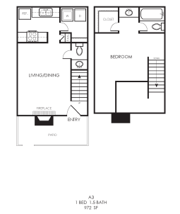 the floor plan for a two bedroom apartment at The  Bowie